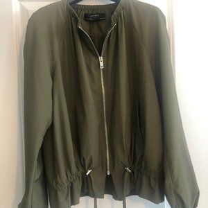 ZARA Drawstring Waist Bomber Jacket